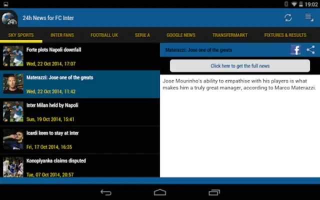 Inter News 24h android App screenshot 0